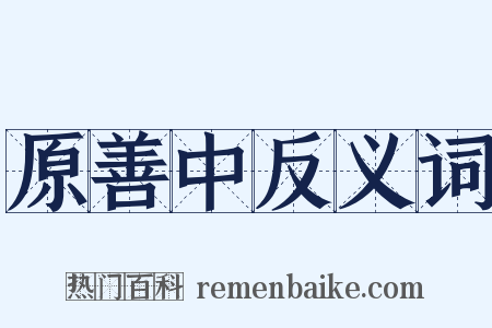 原善中反义词是什么意思的图片